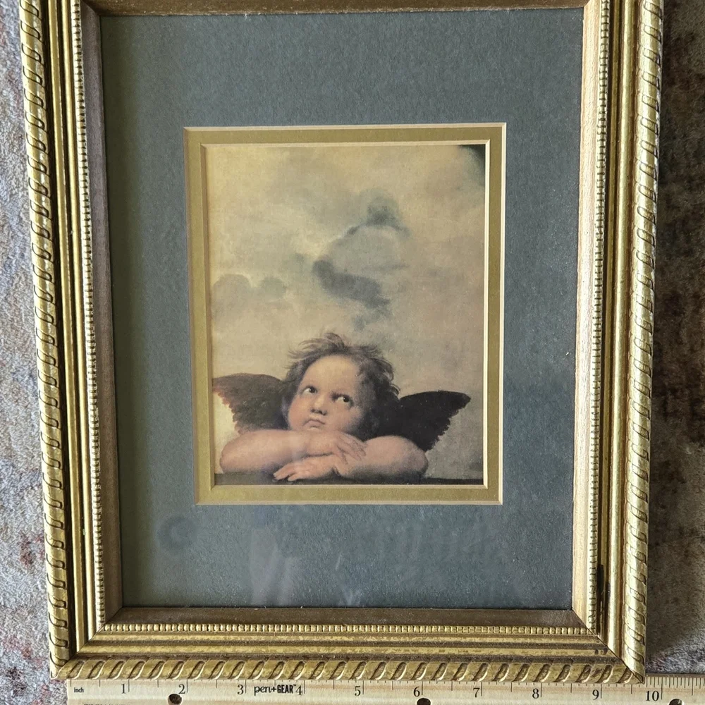 Elegant Gold Angelic Art Picture Frame